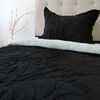 Cubrecama Doral 1,5 Plazas Jacquard Liso Negro