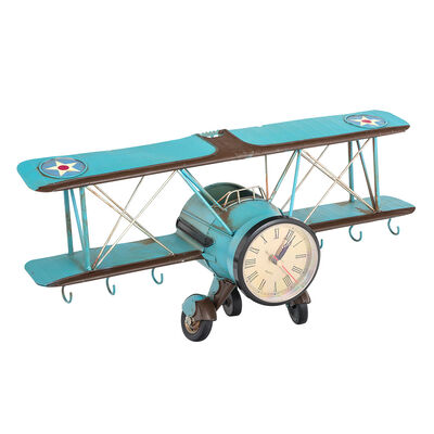 Adorno Metal Vgo Avión Reloj + Colgante Verde