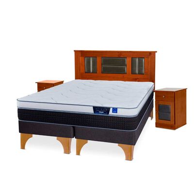 Imagen 2 del producto Cama Europea Flex 2 Plazas Nexus Base Dividida + Set Lorraine
