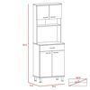 Combo Mueble Microondas + Barra de Cocina + Optimizador TuHome Kitchen Blanco