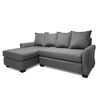 Seccional Izquierdo Living Factory Montreal 4 Cuerpos Gris