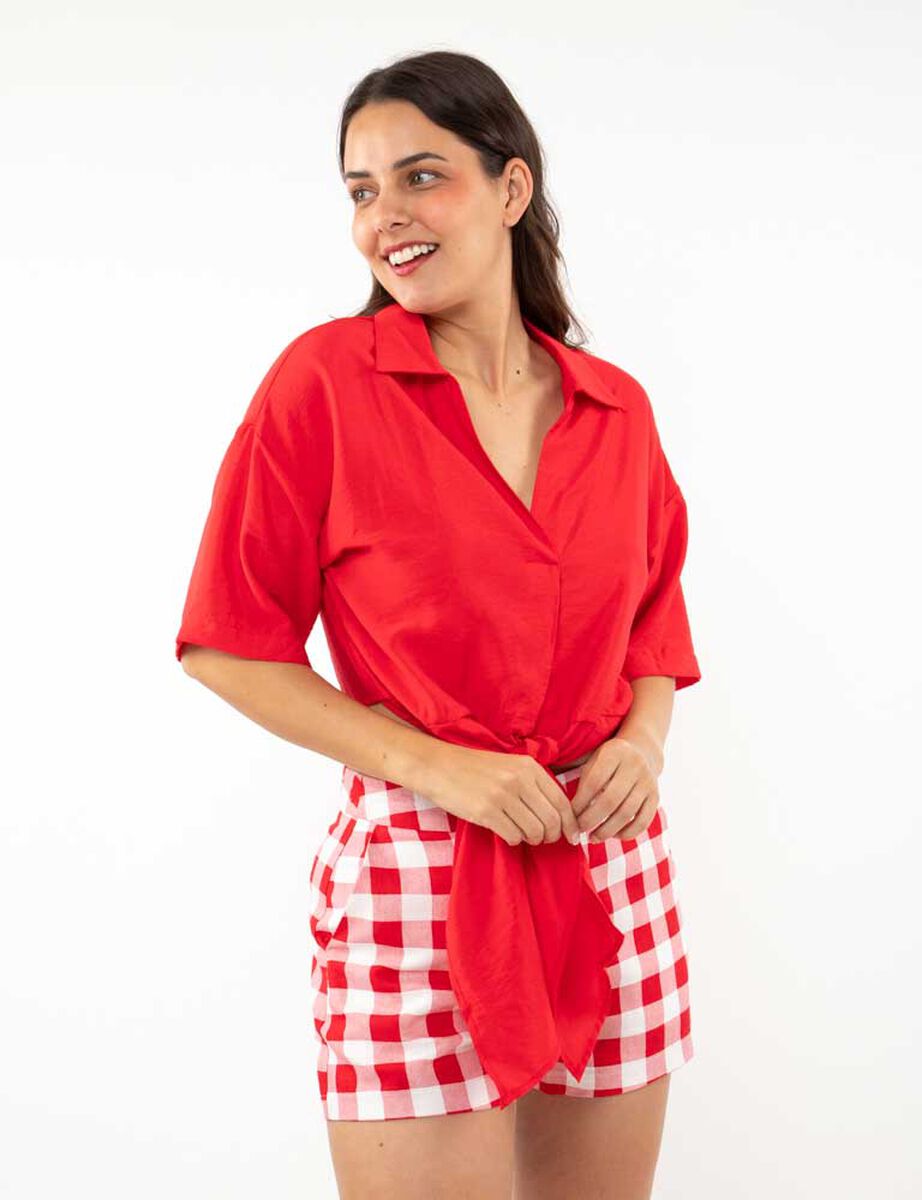 Blusa Nudo Manga 3/4 Mujer Zibel