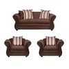 Juego de Living Innovamuebles Palermo Sofá 3 Cuerpos + Dos Sillones 1 Cuerpo Chocolate