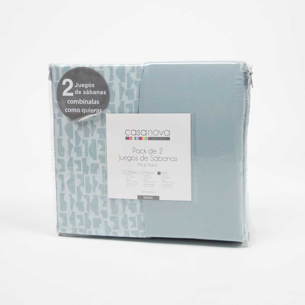 Set 2 Juegos de S&aacute;banas Casanova 1.5 Plazas