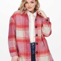 Chaqueta Tartán Mujer Only Carmakoma Crema