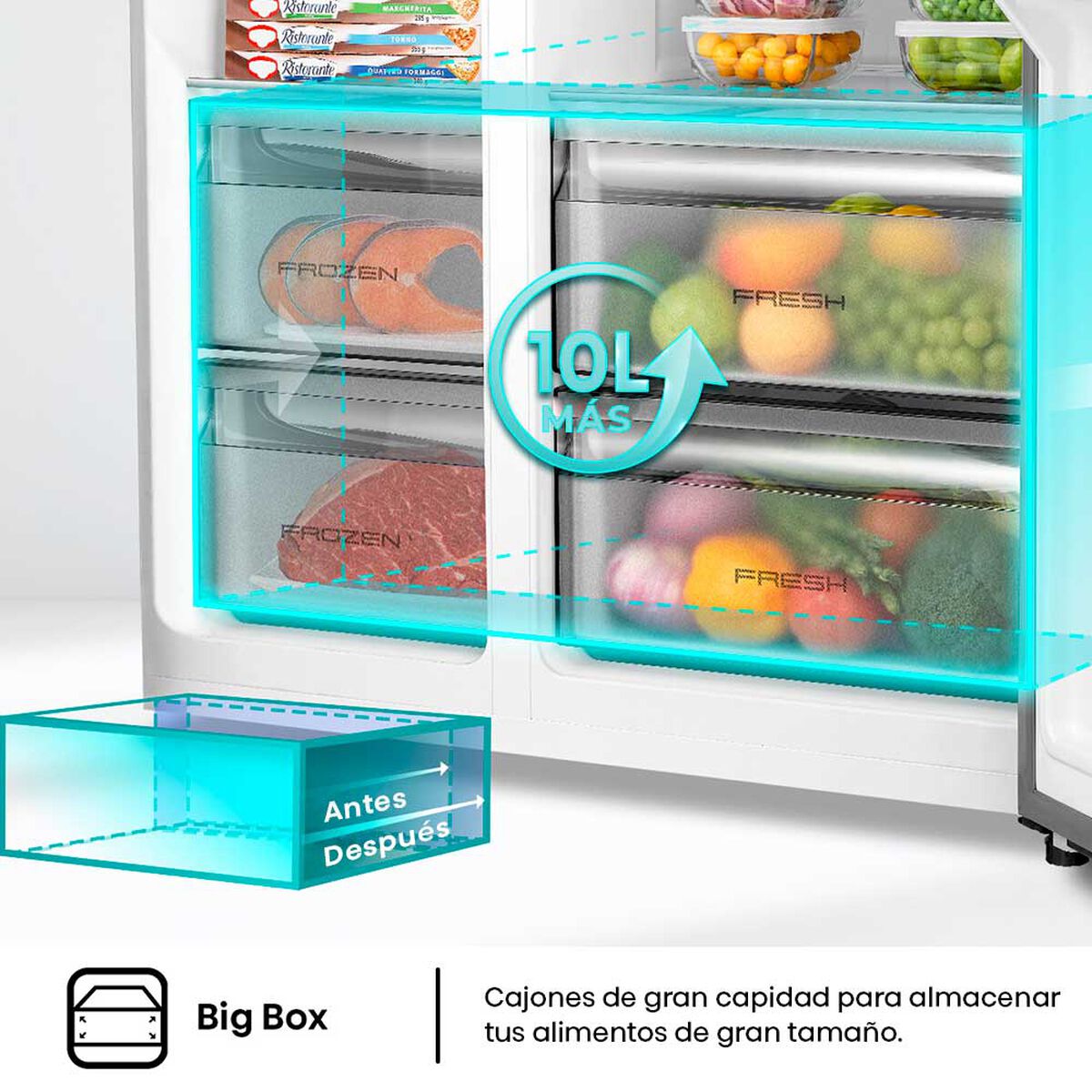 Refrigerador Side By Side Hisense RS3P558NECF 531 lts.