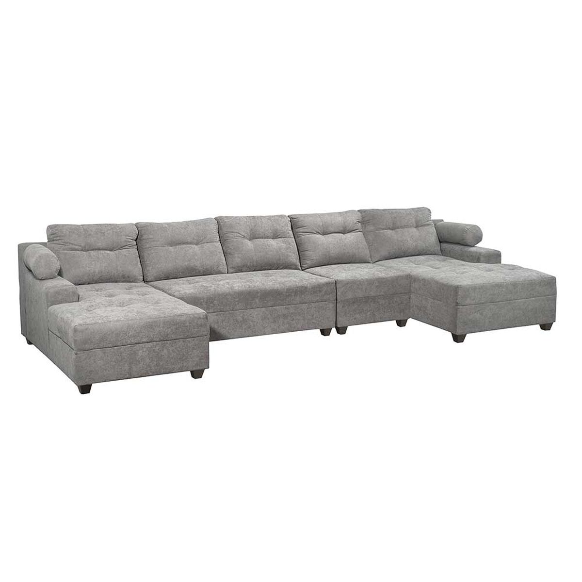 Sofá Seccional Innovamuebles Le Mans Doble Chaise XL 5 Cuerpos Gris