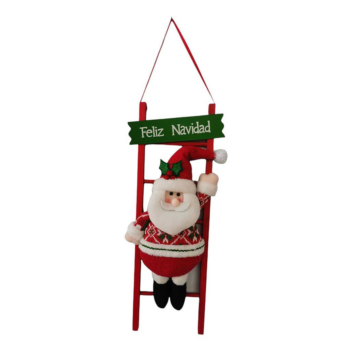 Adorno Navideño Figura Viejito Pascuero Escalera Casanova Tradicional 56 cm