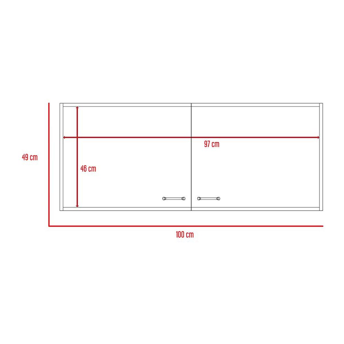 Mueble de Cocina Superior TuHome Napoles 2 Puertas Blanco