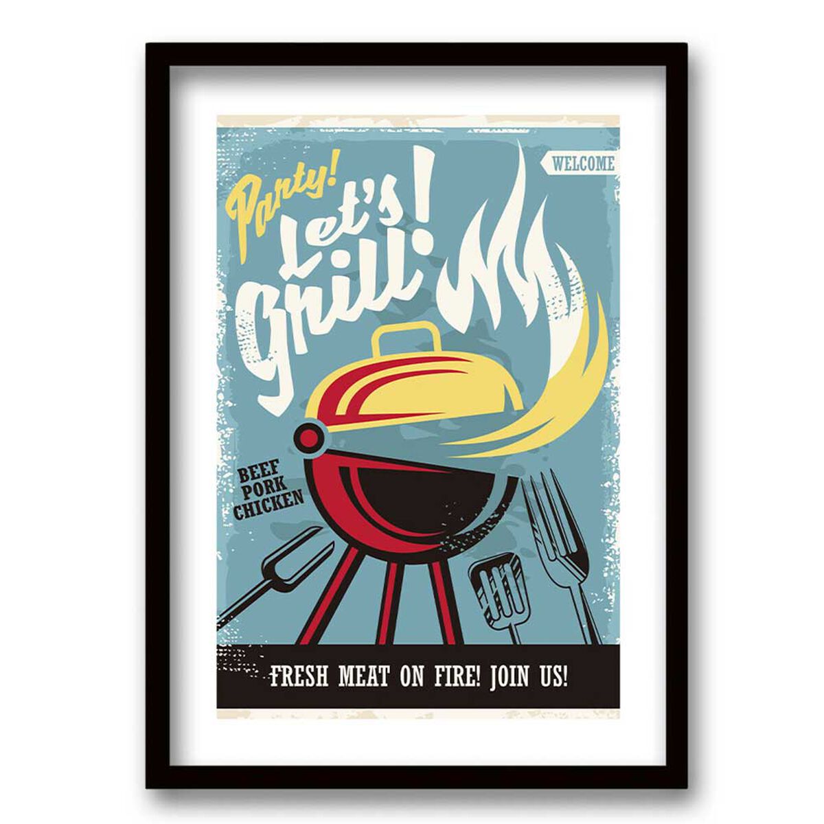 Cuadro Decorativo Retela Grill 50 x 35 cm