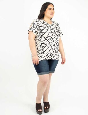 Imagen 2 del producto Polera Manga Corta Mujer Extralindas Blanco, Mostaza