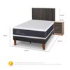 Cama Europea CIC 1,5 Plazas New Ortopedic + Respaldo Expresso + Velador