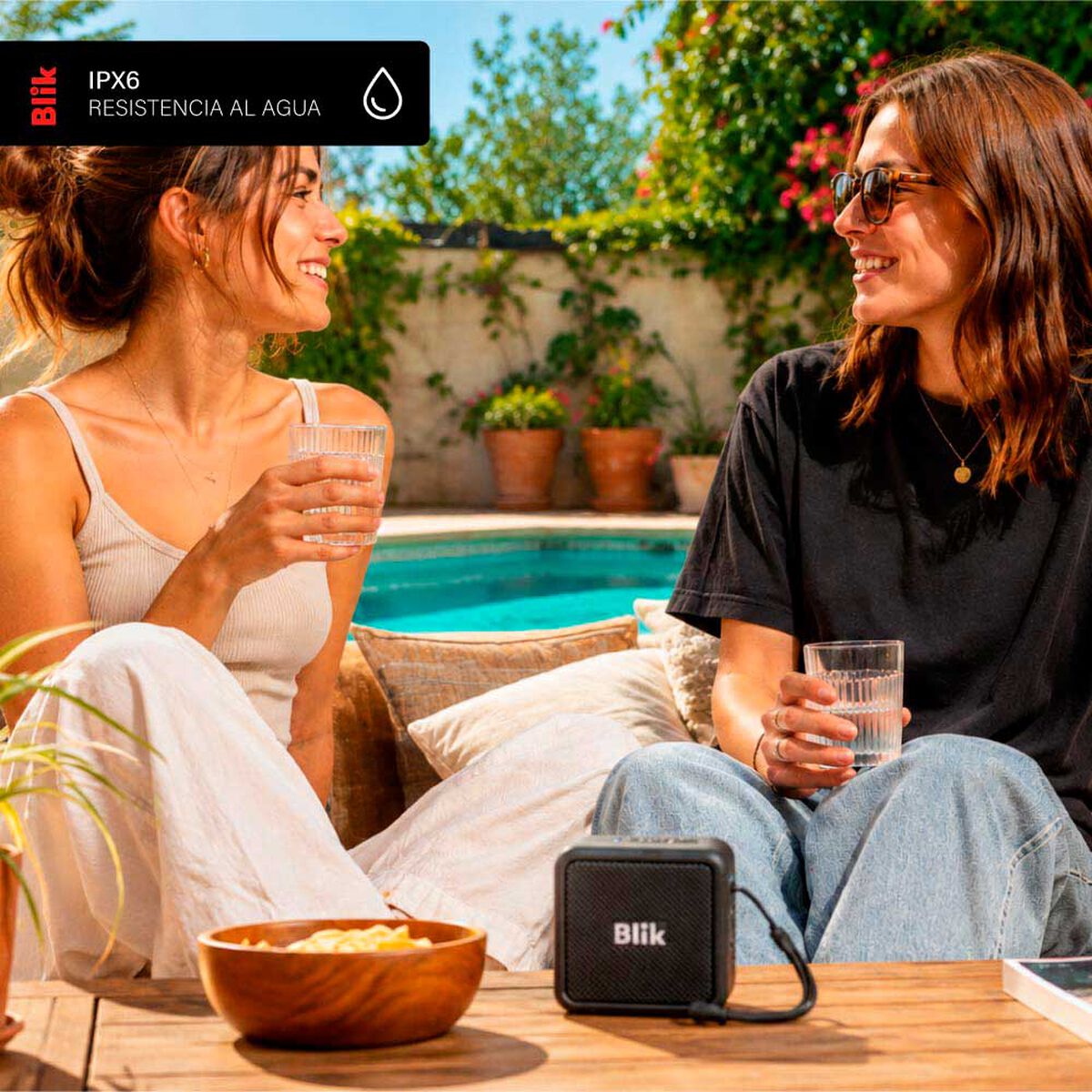 Parlante Bluetooth Blik Bassgo-Blk Negro