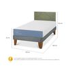 Cama Europea CIC 1,5 Plazas Excellence + Respaldo Villarrica Olivo
