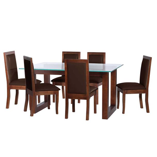 Juego de Comedor Latam Home Pamplona Salamanca 6 Sillas Velvet Turquesa