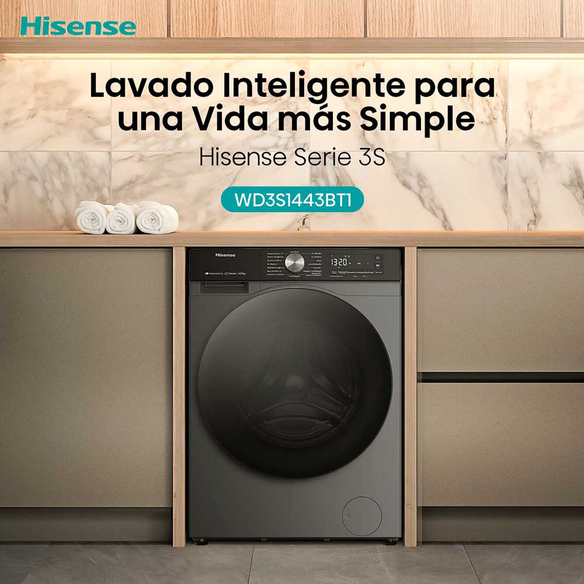 Lavadora Secadora Hisense WD3S1443BT1 14/9 kg.