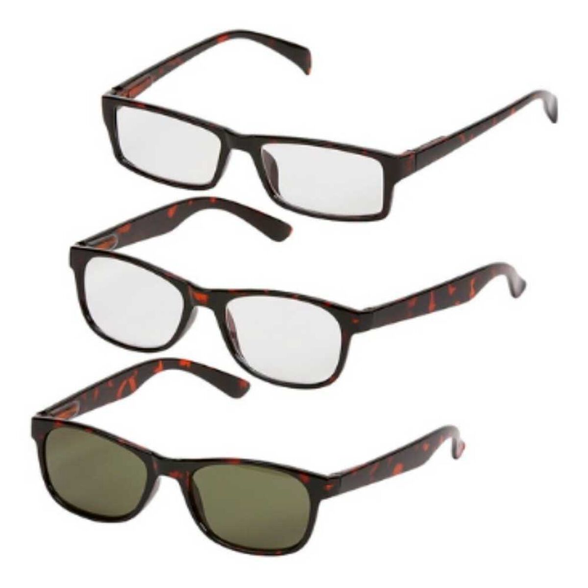Set Lente Redondo + Lente Cuadrado/Tortoises + Lente de Sol Swiss Nature Labs