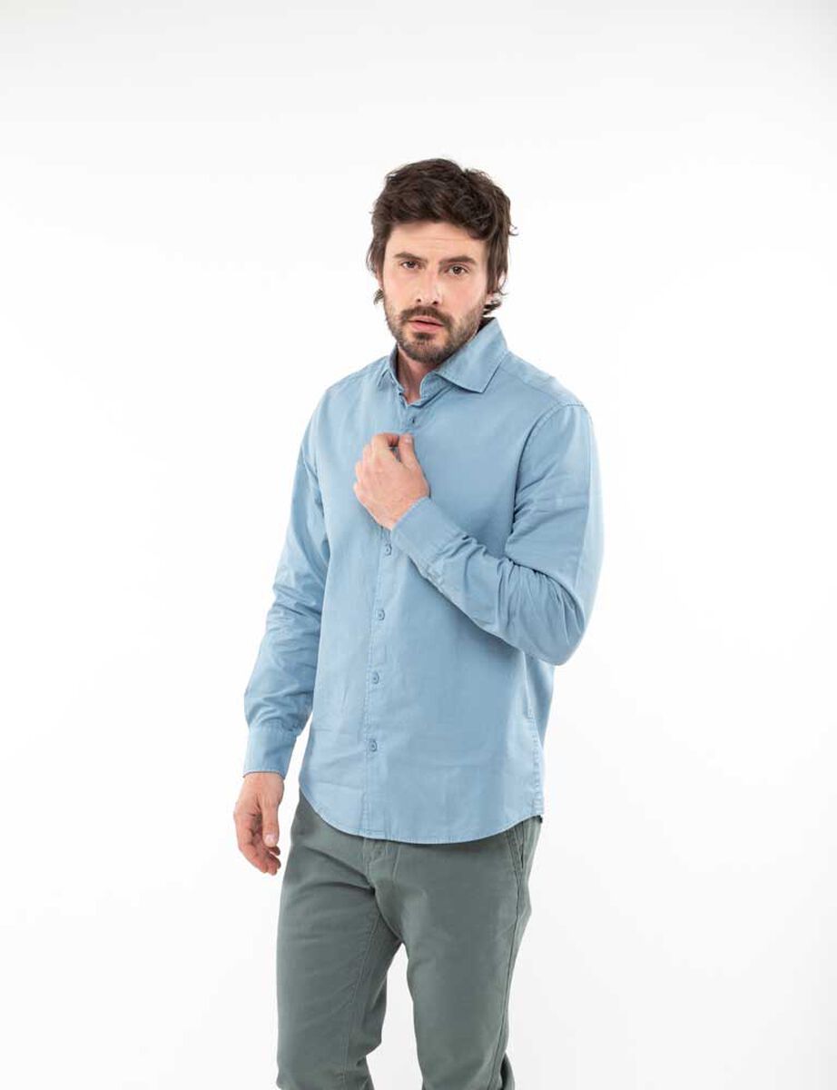 Camisa Slim Manga Larga Hombre Zibel