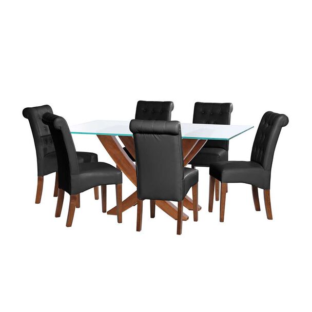 Juego de Comedor Latam Home Alicante 6 Sillas Negro