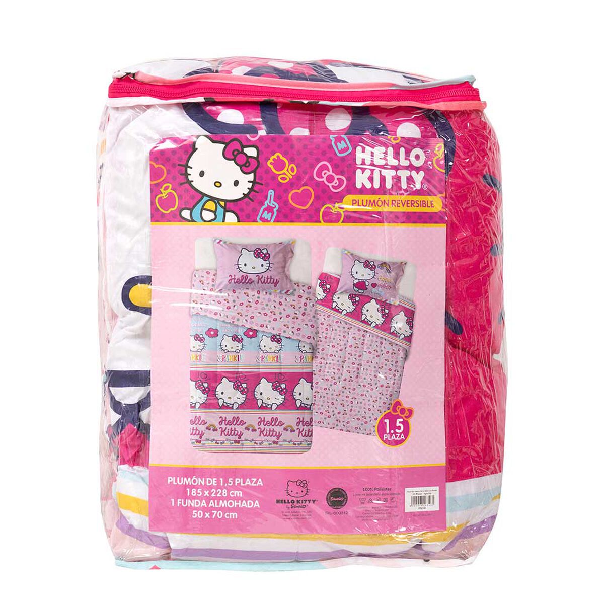 Plum&oacute;n Infantil Hello Kitty 1,5 Plazas Sparkle