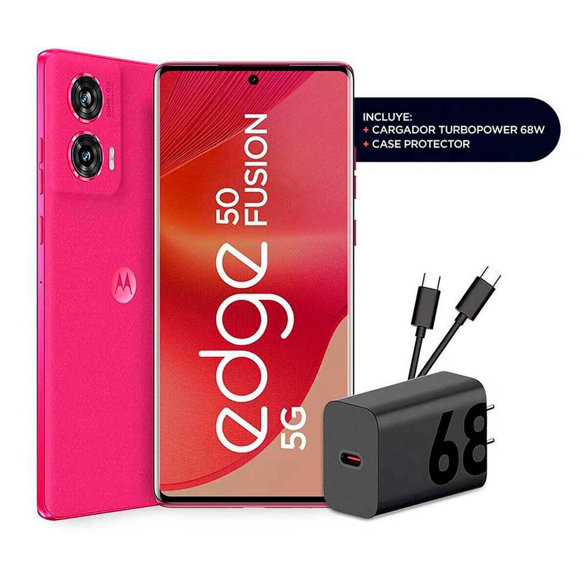 Celular Motorola Edge 50 Fusion 256GB 6,7" Rosa Fragola Liberado