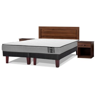 Imagen 2 del producto Cama Europea Flex 2 Plazas Star + 1 Respaldo + 2 Veladores