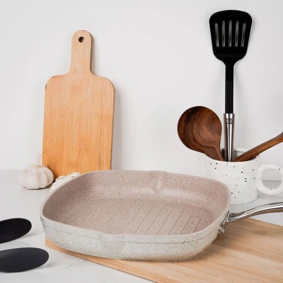 Grill Cuadrado Korkmaz Santen Granita 28x28cm 3 lt.