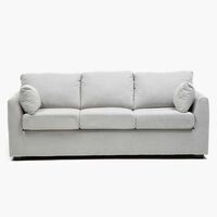 Sofá Kea Texas Tela 3 Cuerpos Perla