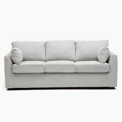 Sofá Kea Texas Tela 3 Cuerpos Perla