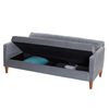 Futón Latam Home Genova Velvet 3 Cuerpos Gris