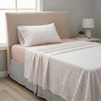 Juego de Sábanas Rosen 1,5 Plazas Microfibra Rosa