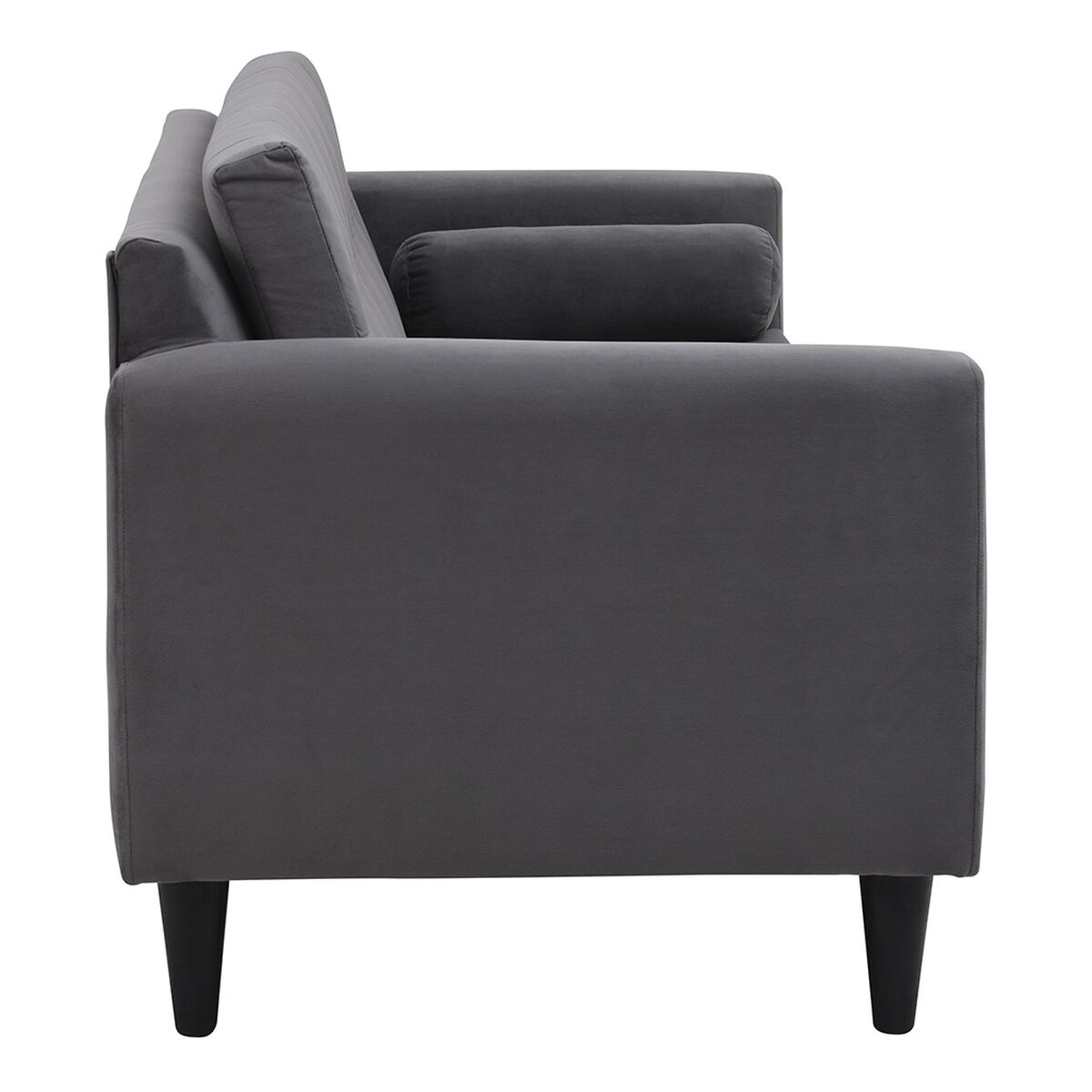 Sofá Felpa Bodevir Retro 3 Cuerpos Gris