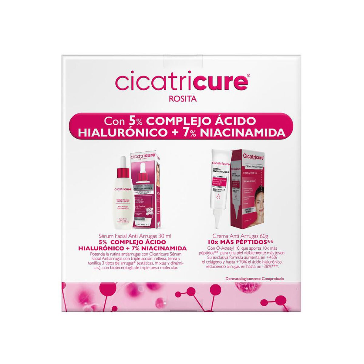 Pack Cicatricure Sérum Antiarrugas 30Ml + Crema Rosita Antiarrugas 60G