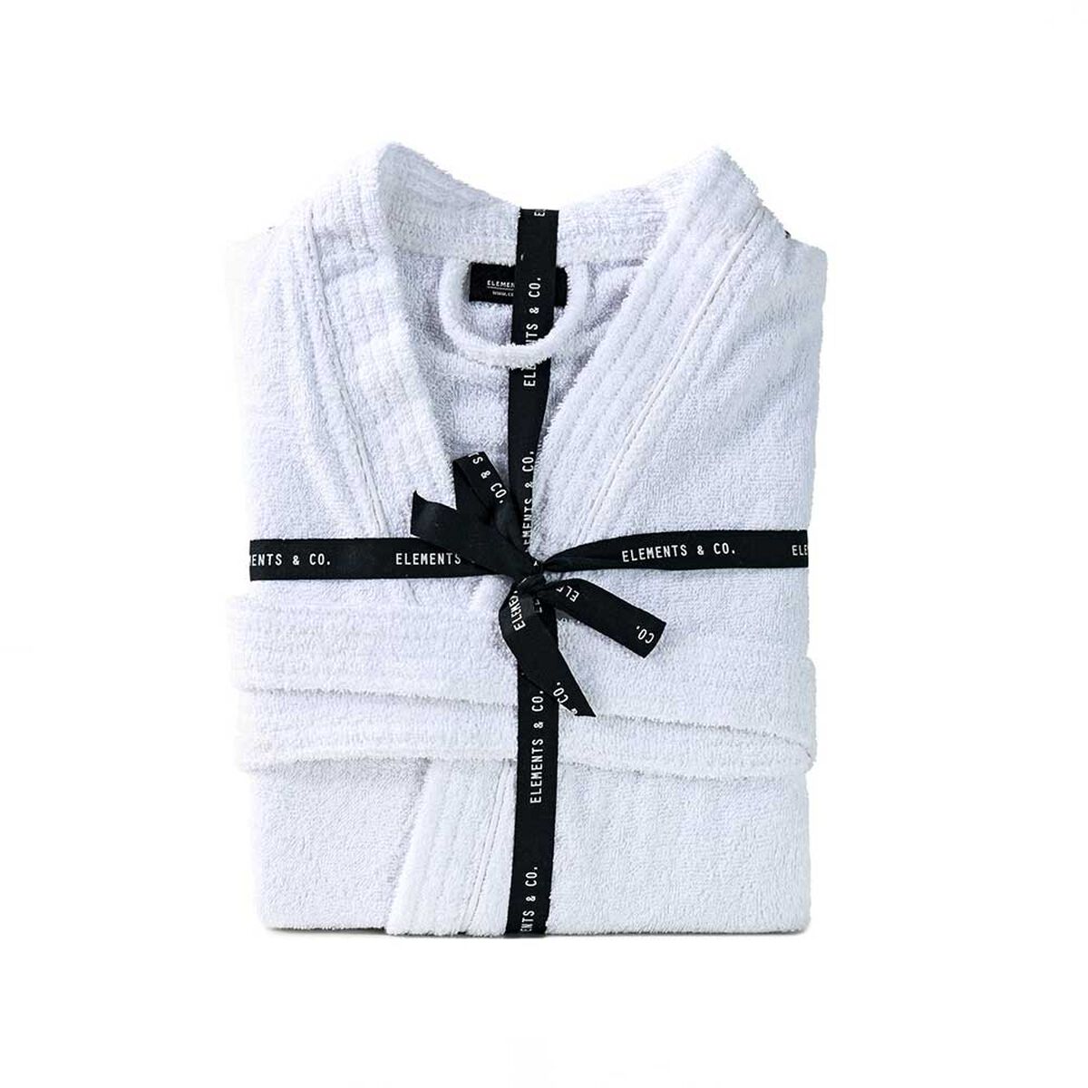 Bata de Ba&ntilde;o Elements & Co Terry Blanco L-XL