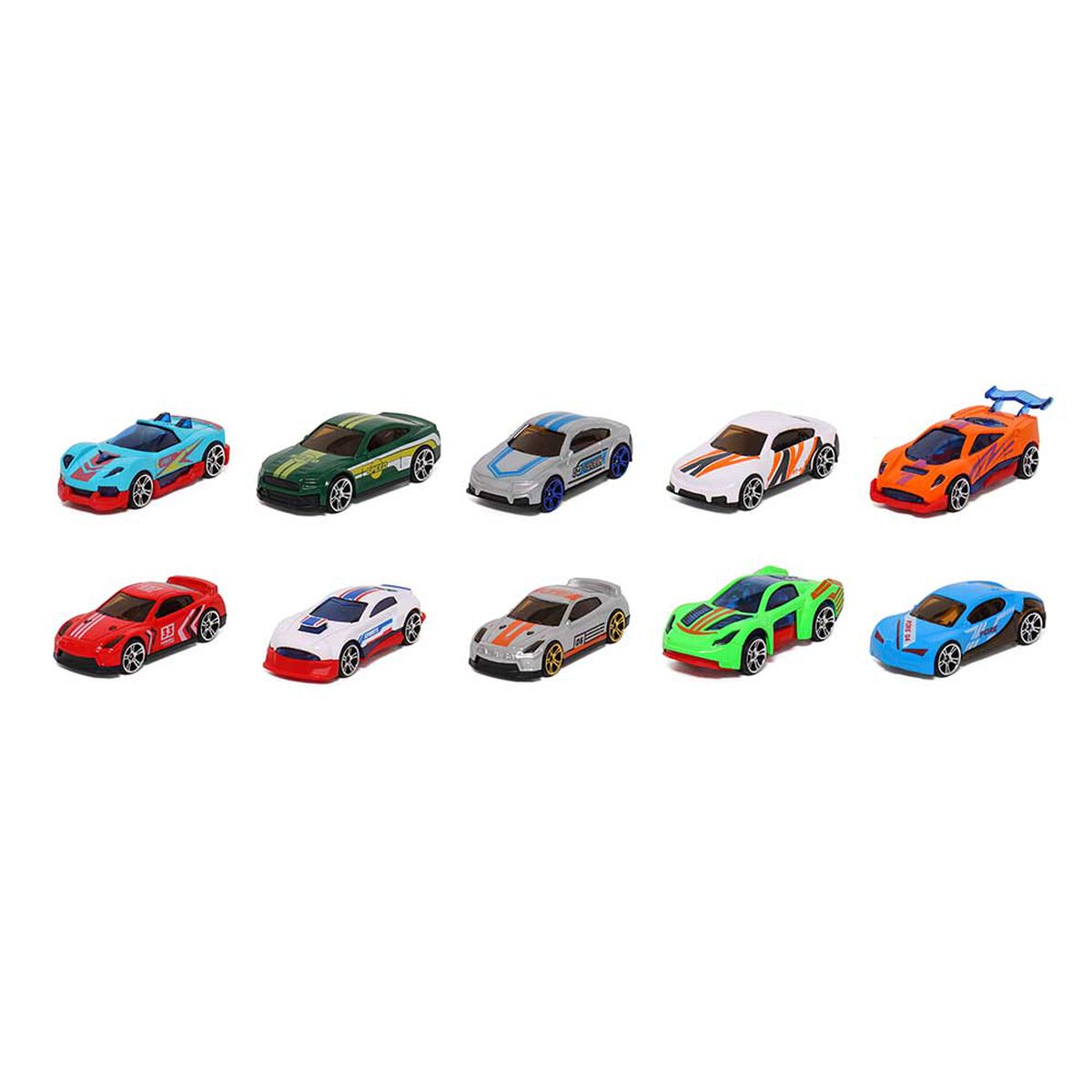 Set de 10 Autos Colores Surtidos Happy Line