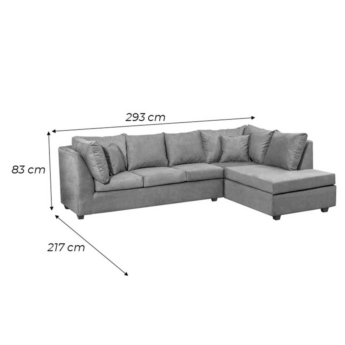 Sof&aacute; Seccional Izquierdo Innovamuebles Atalanta 4 Cuerpos Chocolate