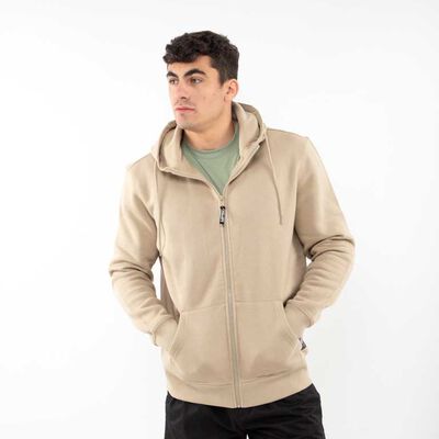 Polerón Cierre Hombre Icono Camel, Gris-M, Navy, Negro, Olivo
