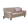 Futón Black Factory Vanguardia 3 Cuerpos Beige Rosa