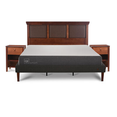 Imagen 1 del producto Cama Europea CIC King Smart + Respaldo New Torino Caramelo + 2 Veladores