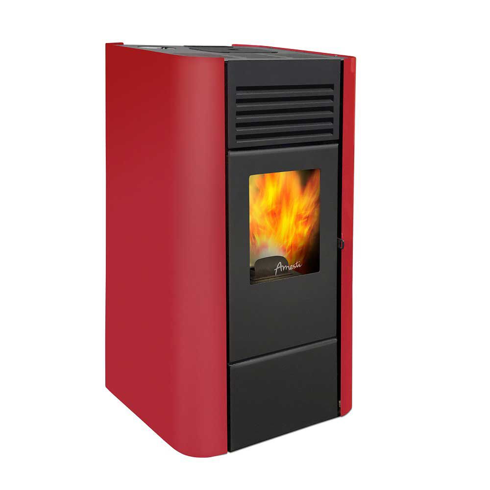 Calefactor a Pellet Amesti Milano Rojo
