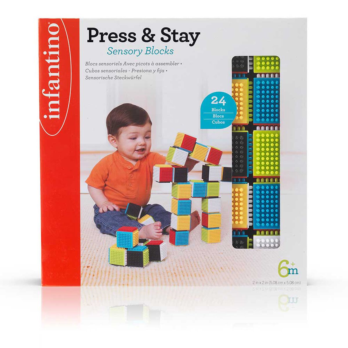Juguete de Estimulacion Bebe Blocks de Construccion Infantino