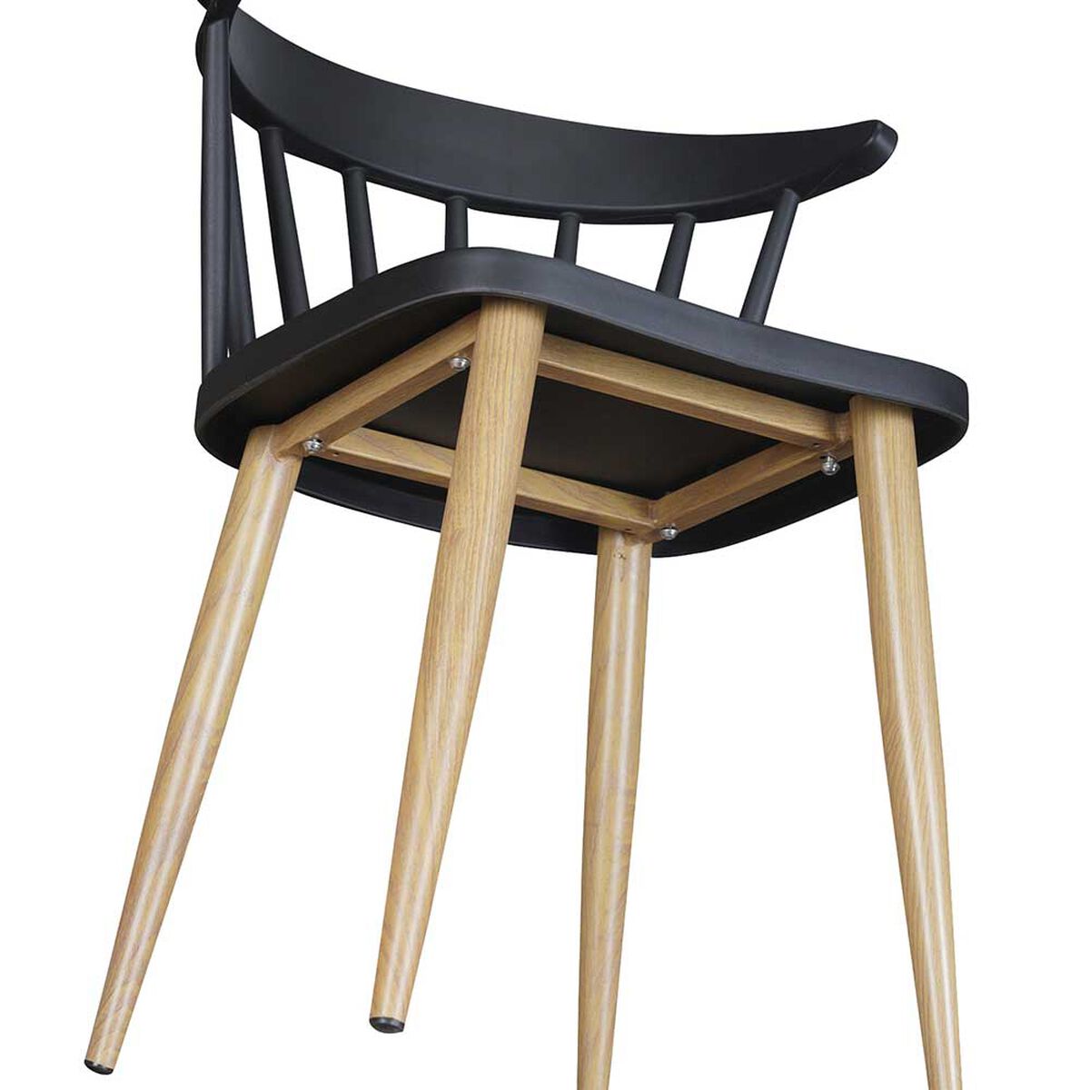 Pack 4 Sillas de Comedor Vincenzi Madrid Negro