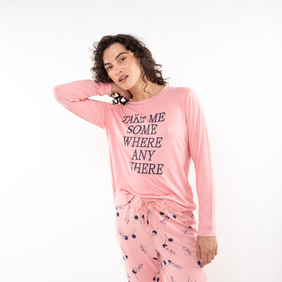 Pijama Mujer Zibel Azul, Rosa