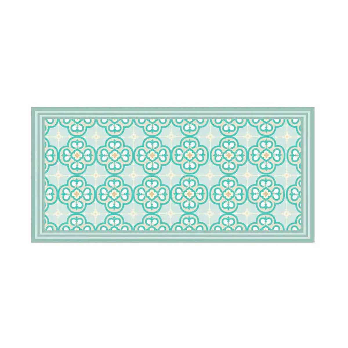 Alfombra Davanti Flor Arabe Turquesa 70 x140 Flor Arabe Turquesa
