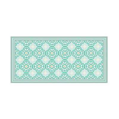 Alfombra Davanti Flor Arabe Turquesa 70 x140 Flor Arabe Turquesa