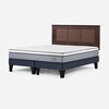 Cama Europea Rosen Base Dividida 2 Plazas Indie + Respaldo Rachel