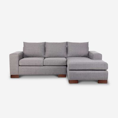 Imagen 1 del producto Sofá Seccional Derecho CIC Praga 5 Cuerpos Gris Claro