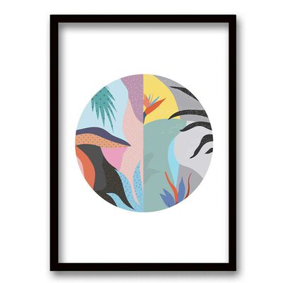 Cuadro Decorativo Retela Arte Circular 70 x 50 cm