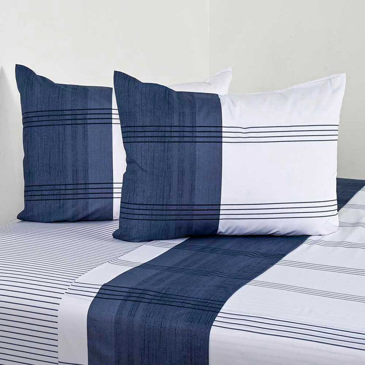 Juego de S&aacute;banas Elements & Co 200 Hilos King Bluemoon Azul