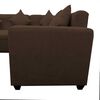 Sofá Seccional Deco Class Ingrid 5 Cuerpos + 2 Pouf Café